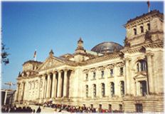 Reichstag. After the founding of the German Empire in 1872, there was a need for a large parliamentary building in Berlin. Paul Wallot designed an imposing neo-renaissance building, 137m long and 97m wide.